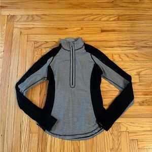 Women’s Lululemon Striped Quarter Zip Long Sleeve